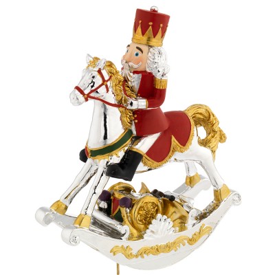 Christmas Charms 2026 - Nutcracker soldier on horseback with music box I002065