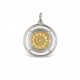 LALAOUNIS CHARMS 2025 - Blossom rosette design pendant in 18k gold and sterling silver, large I001999