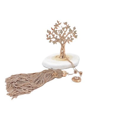 Christmas Charms 2026- Tabletop good luck charm 2026 small pomegranate tree on pebble I002430