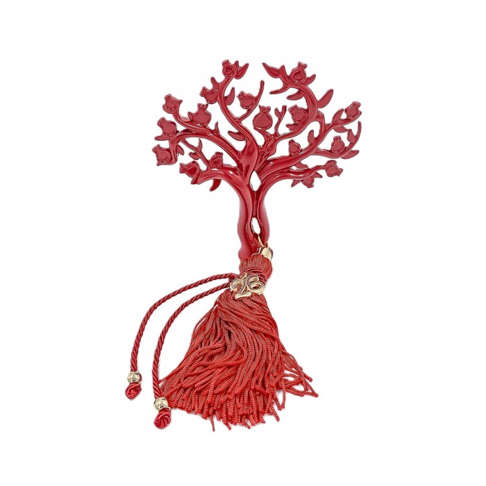 Christmas Charms 2026- Tabletop good luck charm 2026 red pomegranate tree I002432