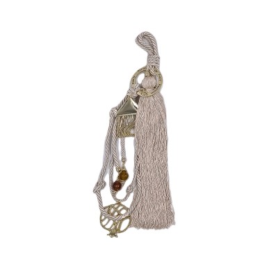 Christmas Charms 2026 -Tabletop good luck charm 2026 Beige with home and pomegranate big I002434