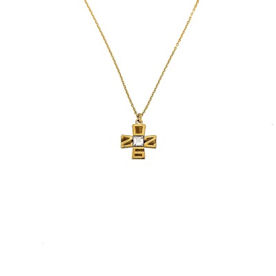 Christmas charms 2026-Cross Pendant 2026 with clear stone I002511_2