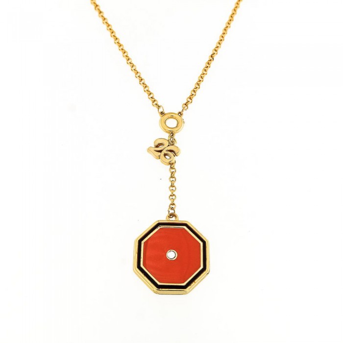 Christmas charms 2026-Orange Polygon Pendant I002439