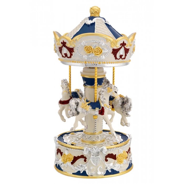 Christmas Charms 2026 - Carousel With Horses Blue Small I002076