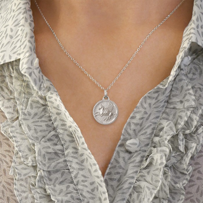 LALAOUNIS CHARMS 2026 - Pendant with Pegasus design in sterling silver, small PE01358