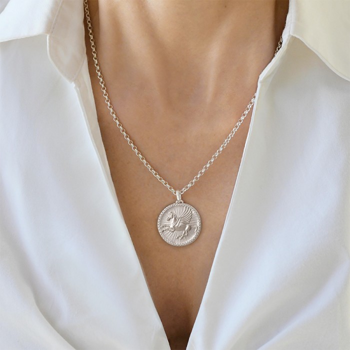 LALAOUNIS CHARMS 2026 - Pendant with Pegasus design in sterling silver, Large PE01357