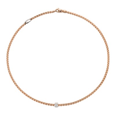 FOPE-Necklace with diamond pave 73001CX_PB_R FOPE-Necklace with diamond pave 73001CX_PB_R
