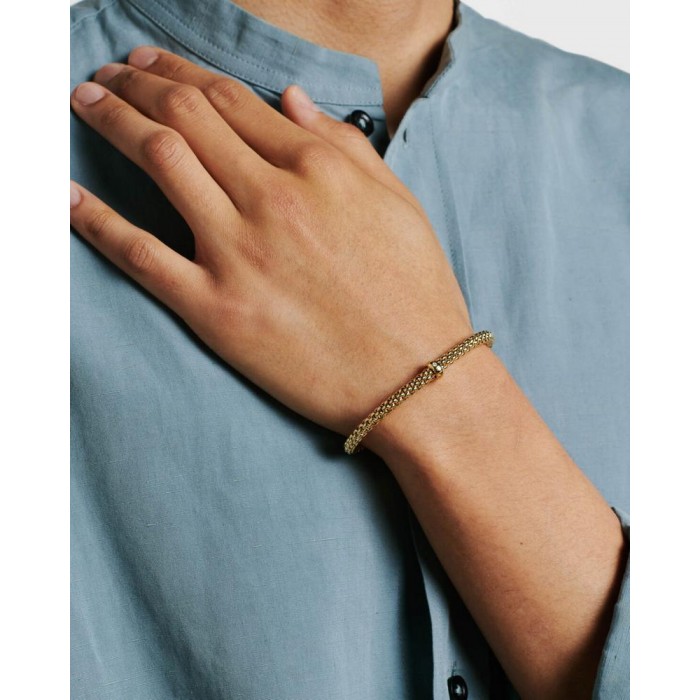 FOPE-Solo Collection Flex'it bracelet with a white diamond 01M06BX_BB_G_XGX_00M