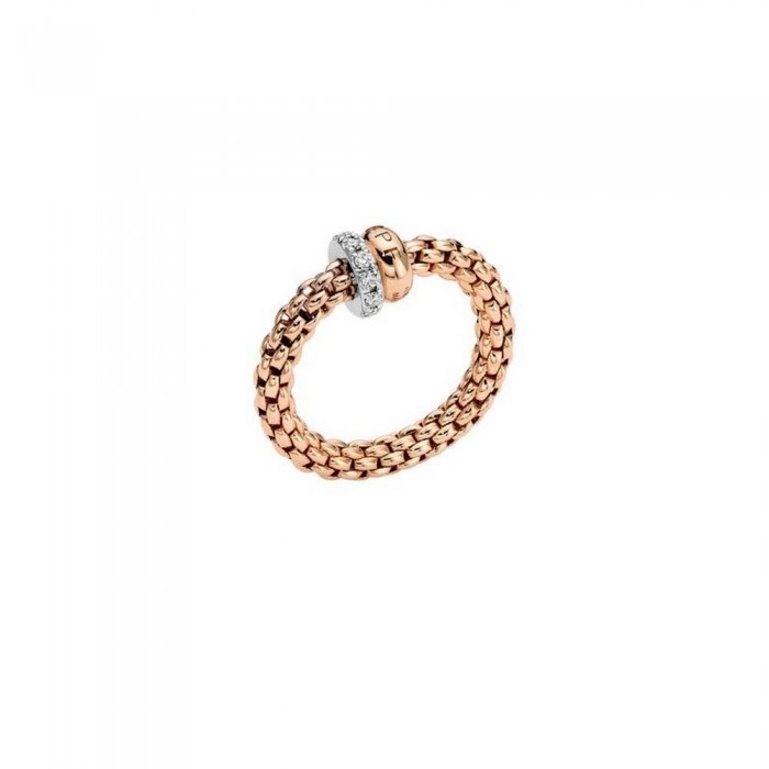 FOPE-Solo Collection Flex'it ring with diamonds pavé 62408AX_PB_R_BRX_00M