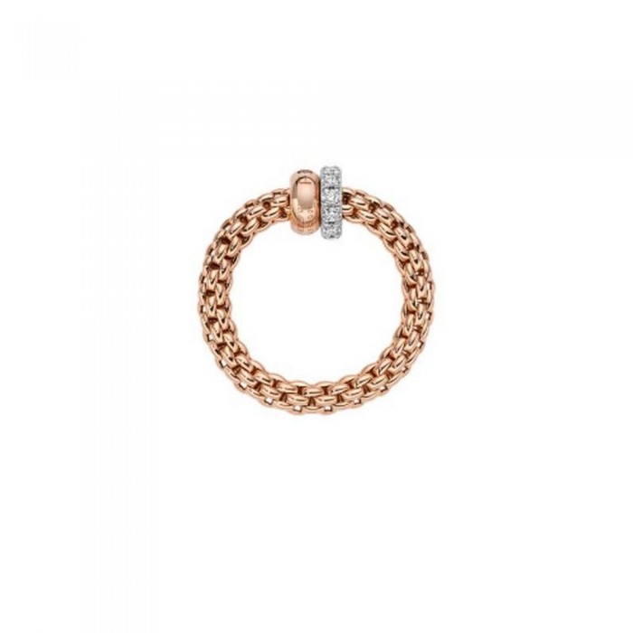 FOPE-Solo Collection Flex'it ring with diamonds pavé 62408AX_PB_R_BRX_00M