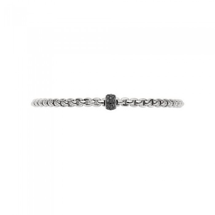 FOPE-Eka Collection Flex'it bracelet with black diamonds pavé 73301BX_PN_B_X1X_00M