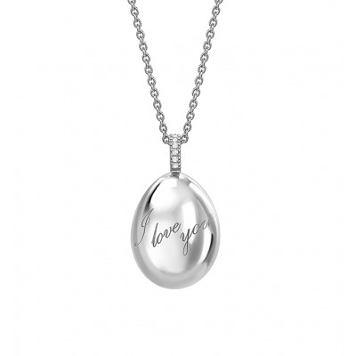 FABERGE - Fabergé Essence White Gold I Love You Egg Pendant 927/165
