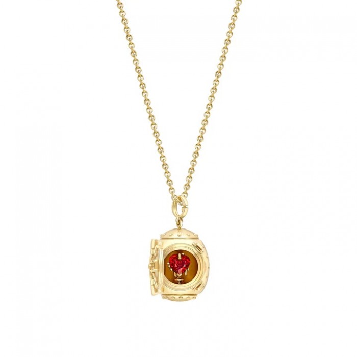 FABERGE - Fabergé Goldfinger Egg Safe Locket with Ruby Heart Surprise 4028/20