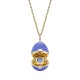 FABERGE - Fabergé Essence Yellow Gold, Diamond & Blue Sapphire Heart Surprise Locket with Lavender Lacquer C1246FP2854/24