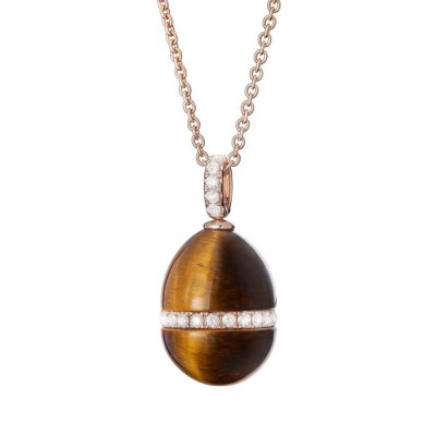 FABERGE - Heritage Forever Tigers Eye Egg Pendant 4097/2