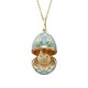 FABERGE- Heritage 18K Yellow Gold with Turquoise Guilloche Enamel and Hen surprise 1442/119