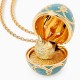 FABERGE- Heritage 18K Yellow Gold with Turquoise Guilloche Enamel and Hen surprise 1442/119 FABERGE- Heritage 18K Yellow Gold with Turquoise Guilloche Enamel and Hen surprise 1442/119
