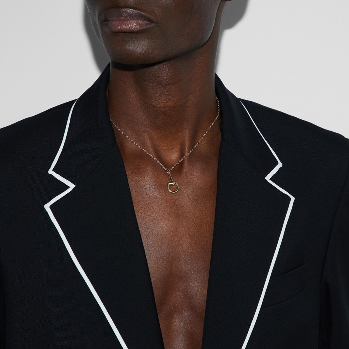 GUCCI-Horsebit 18K chain necklace YBB795818001