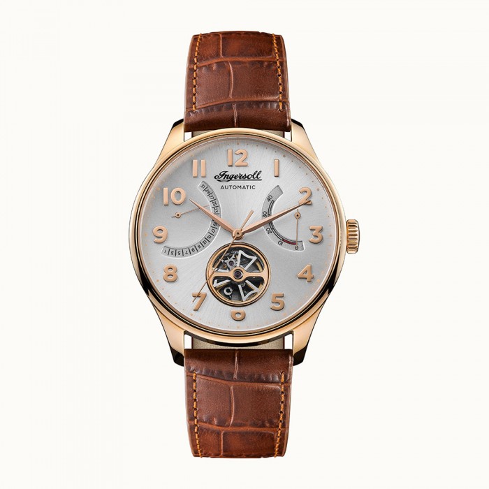 Ingersoll Hawley-I04603 Men's Automatic Watch with brown leather strap 