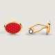 MONTBLANC - Meisterstück Oval Cufflinks with Geometric Lacquer Inlay 134469