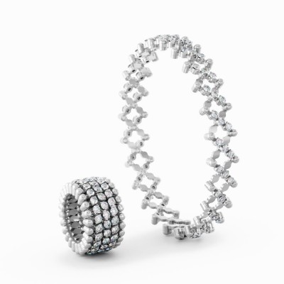 SERAFINO CONSOLI- RING-BRACELET  S.RB 5M4 WG WD