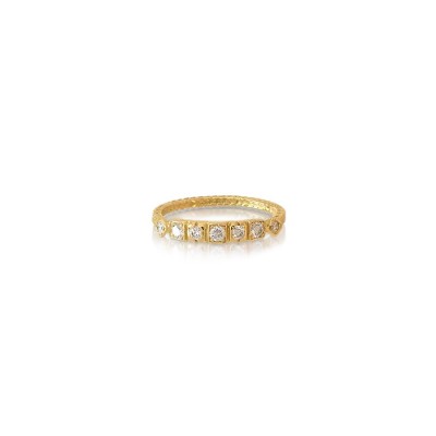 LALAOUNIS-THEODORA THIN BAND RING IN 18K GOLD AND DIAMONDS 128265
