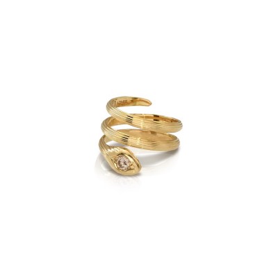 LALAOUNIS-SNAKE DOUBLE COIL RIND IN 18K GOLD AND DIAMOND 110075
