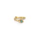 LALAOUNIS-SNAKE SINGLE COIL RING IN 18K GOLD AND TURQUOISE 110063