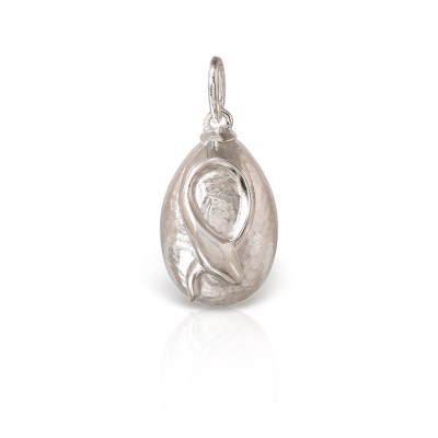 LALAOUNIS Easter Egg Charms 2025 - Hand hammered snake egg pendant in sterling silver PE01263
