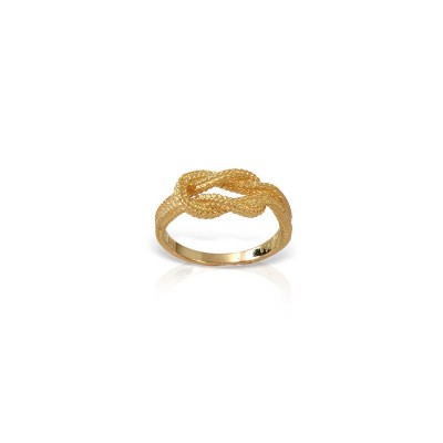 LALAOUNIS-HERCULES KNOT RING TEXTURED 18K GOLD 127131