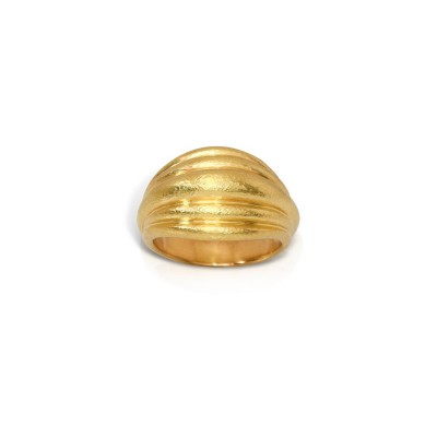 LALAOUNIS-Hand-hammered Neolithic bombe ring in 18k gold 141163