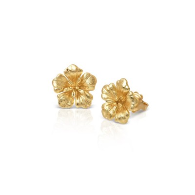 LALAOUNIS-PASTORALE FLOWER STUD EARRINGS IN 18K GOLD 326471