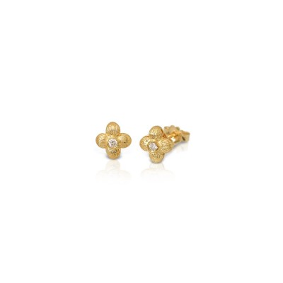 LALAOUNIS-Theodora flower stud earrings in 18k gold and diamonds 355081