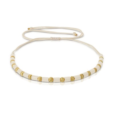 LALAOUNIS-MINOAN NECKLACE IN 18K GOLD AND WHITE JADE STONES 542121WJ