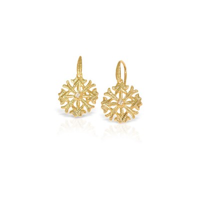 LALAOUNIS-AURELIA SNOWFLAKE EARRINGS IN 18K GOLD AND DIAMONDS 348181