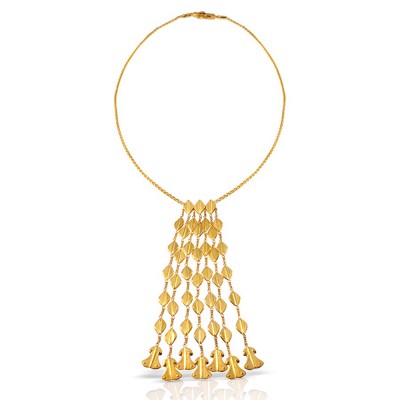 LALAOUNIS-HELEN OF TROY TASSEL NECKLACE IN 18K GOLD 520581