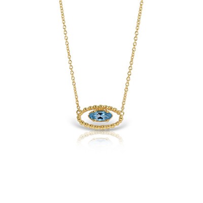 LALAOUNIS-HONEYCOMB NECKLACE IN 18K GOLD AND LONDON BLUE TOPAZ 544261BT